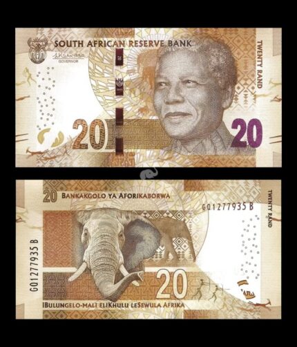 South Africa 20 Rand 2013-16 P-139b UNC Bank Note