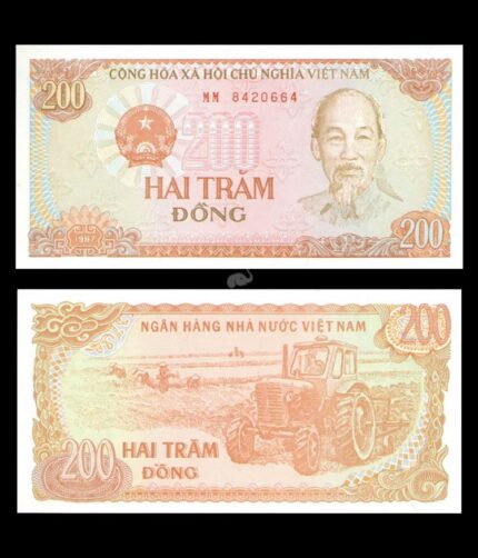 Vietnam 200 Dong 1987 P-100c UNC Bank Note