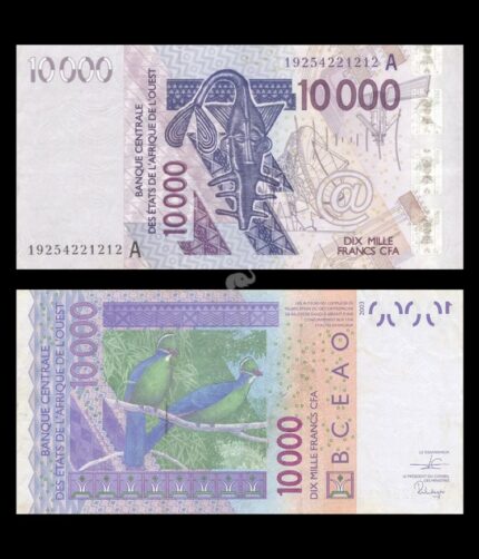 Ivory Coast - West African States 10000 Francs 2019 P- 118A UNC Bank Note