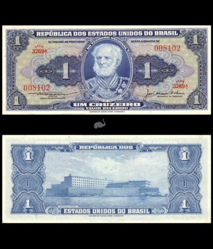 Brazil 1 Cruzeiro 1954-58 P-150c UNC Bank Note