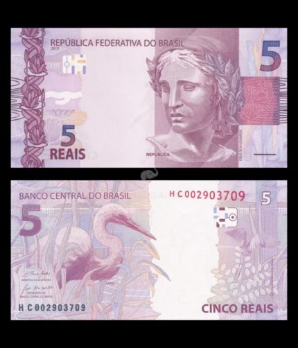 Brazil 5 Reais 2010 P-253f UNC Bank Note