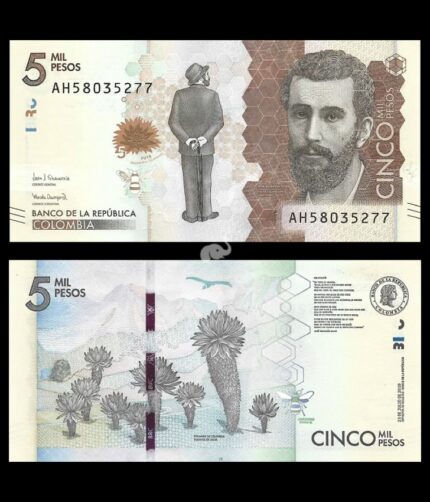 Colombia 5 mil pesos 2019 P-459 UNC Bank Note