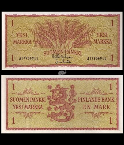 Finland 1 Mark 1963 P-98a(41) UNC Bank Note