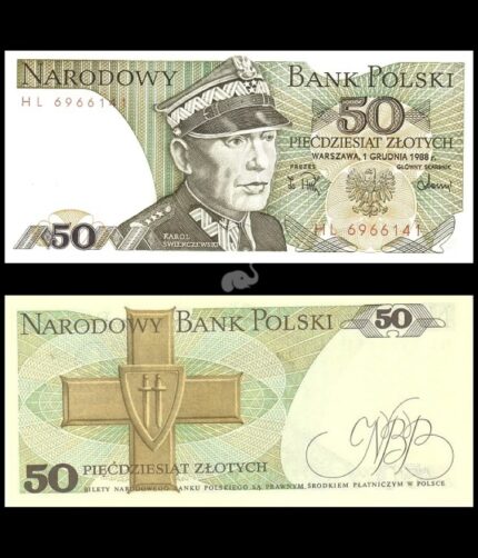 Poland 50 Złotych 1988 P-142c UNC Bank Note