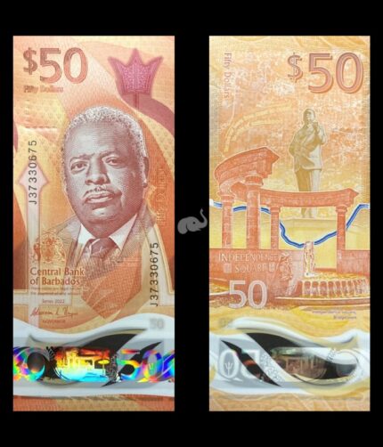 Barbados 50 Dollars 2022 P-84 UNC Bank Note