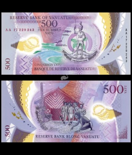 Vanuatu 500 Vatu 2017 P-18(2) UNC Polymer Bank Note