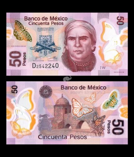 Mexico 50 Pesos 2017 P-123AW UNC Polymer Bank Note