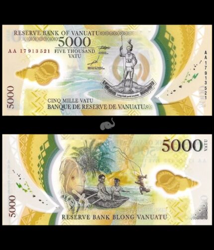 Vanuatu 5000 Vatu 2017 P-19(2) UNC Polymer Bank Note