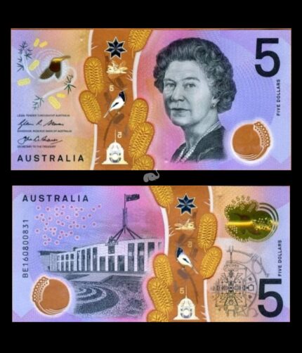 Australia 5 Dollar 2015-21 P-62 UNC Polymer