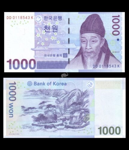 South Korea 1000 Won 2007 P-54 UNC Bank Note