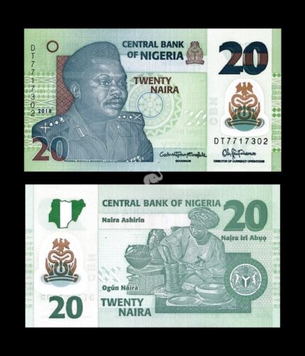 Nigeria 20 Naira 2018 P-34n(1) UNC Polymer Bank Note