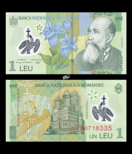 Romania 1 Leu 2020 P-117 UNC Polymer Bank Note