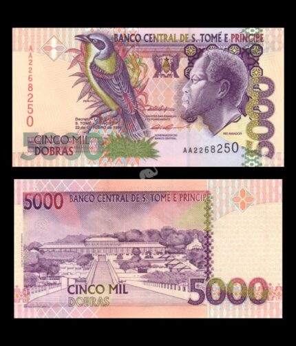 Sao Tome E Principe 5000 Dobras 1996 P-65b UNC Bank Notes