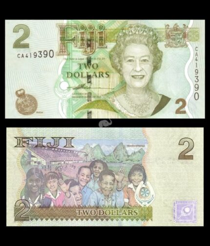 Fiji 2 Dollars 2007 P-109a UNC Bank Note
