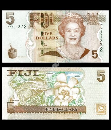 Fiji 5 Dollars 2011 P-110b UNC Bank Note