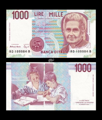 Italy 1000 Lire 1990 P-114c UNC Bank Note