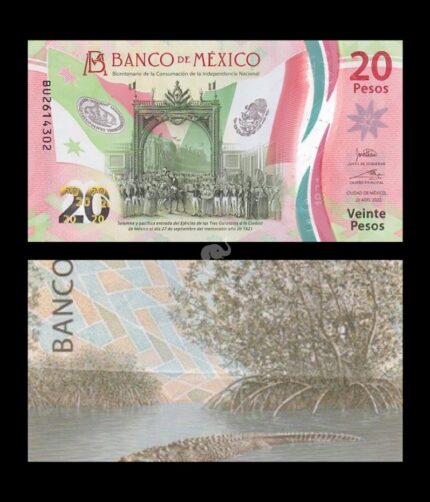 Mexico 20 Peso 2022 P-132 Polymer Commemorative UNC