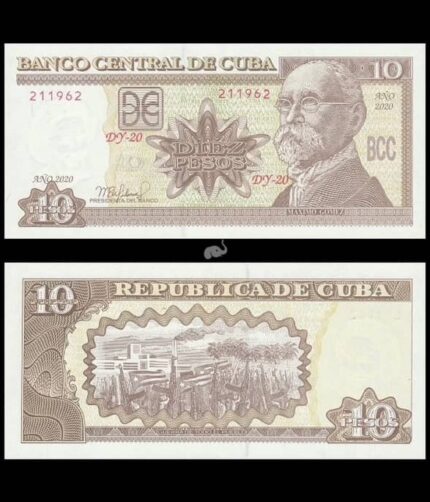 Cuba 10 Pesos 2020 P-117 UNC Bank Note