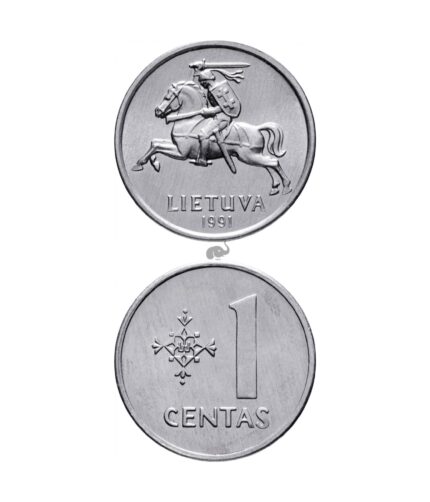 Lithuania 1 Centas 1991 UNC Coin