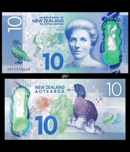 New Zealand 10 Dollars 2015 P-192 Polymer UNC Bank Note