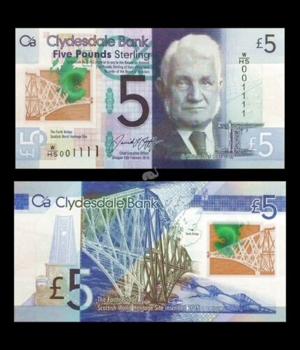 Scotland 5 Pounds sterling 2016 P-2290 Commemorative Polymer UNC Note