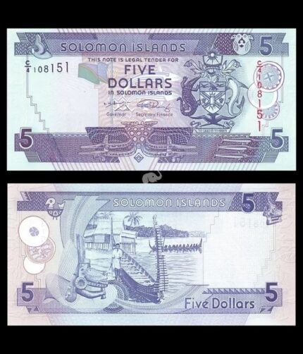 Solomon Islands 5 Dollars 2004-18 P-26(2) UNC Bank Note