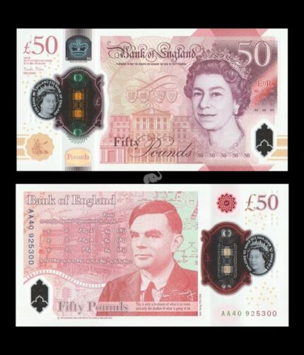 England UK 50 Pounds 2020 P-397 Polymer UNC Bank Note