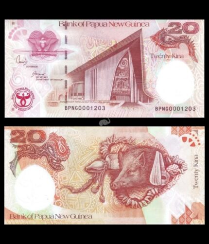 Papua New Guinea 20 Kina 2008 P-36 Commemorative UNC Bank Note