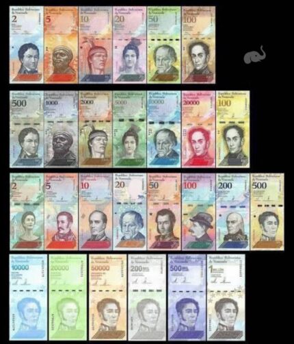 Venezuela 2- 1 Million BolÃvares set of 27 UNC Bank Notes