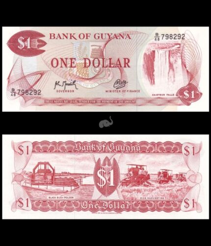 Guyana 1 Dollar 1992 P-21g(2) UNC Bank Note