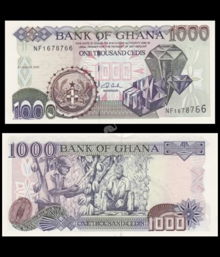 Ghana 1000 Cedis 2003 P-32i UNC Bank Note