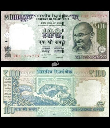 India 100 Rupees 2013 Subbarao P-105h No inset UNC Bank Note
