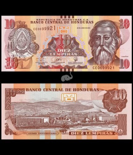 Honduras 10 Lempiras 2019 P-99 UNC Bank Note