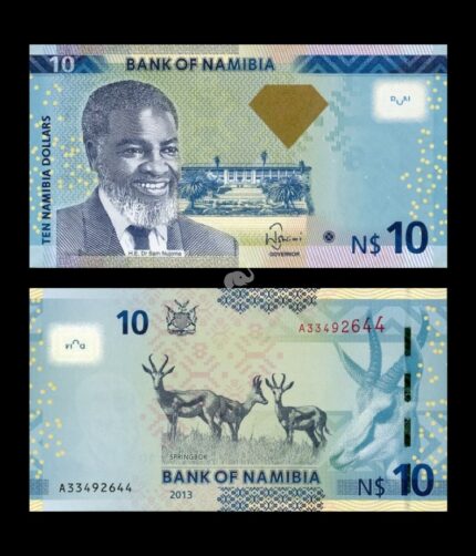 Namibia 10 Dollars 2013 P-11b UNC Bank Note