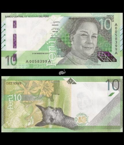 Peru 10 soles 2019 P-W196 UNC Bank Note