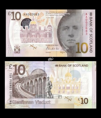 Scotland 10 Pounds sterling 2016 P-131(1) UNC Polymer