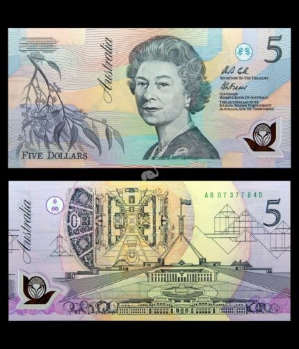 Australia 5 Dollars 1992 P-50a(2) UNC Rare Polymer