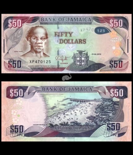 Jamaica 50 Dollars 2019 P-94 UNC Bank Note