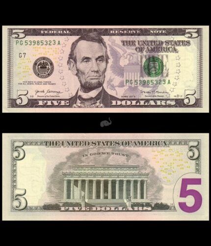 United States of America 5 Dollar 2021 P-W545A UNC Bank Note