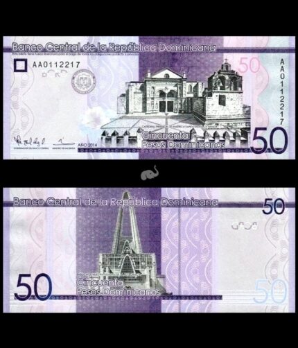 Dominican Republic 50 Pesos 2014-23 P-189 UNC Bank Note