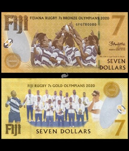 Fiji 7 Dollars 2022 P-W122(1) UNC Commemorative UNC Bank Note