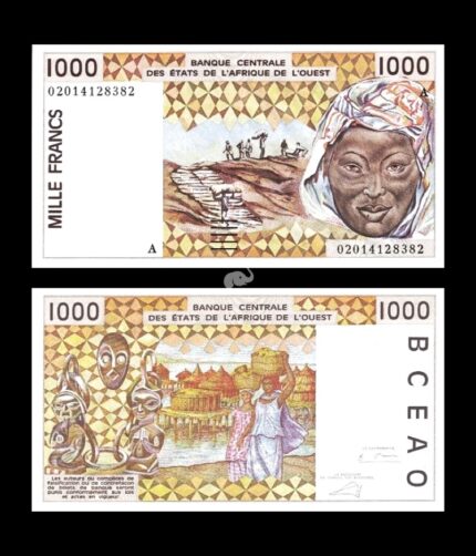 Ivory Coast 1000 Francs 2002 P-111AK UNC Bank Note