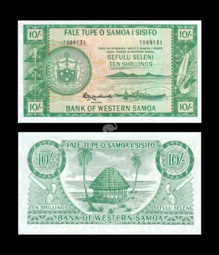 Samoa 10 Shillings 1963 Reprint 2020 P-13CS UNC Bank Note
