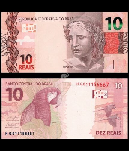 Brazil 10 Reais 2010 P-254e UNC Bank Note