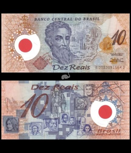 Brazil 10 Reais 2000 P-248a Polymer Commemorative UNC Bank Note