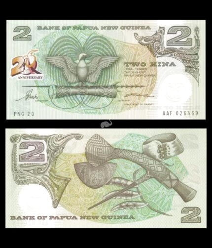 Papua New Guinea 2 Kina 1995 P-15 Commemorative Polymer UNC Bank Note