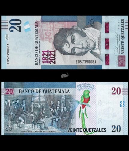 Guatemala 20 Quetzales 2020 P-W128 Commemorative UNC Bank Note