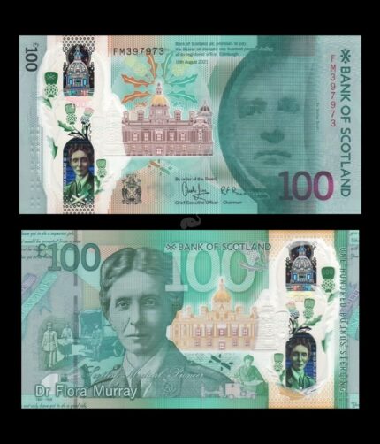 Scotland 100 Pounds Sterling 2021 P-W135 Commemorative Polymer UNC Bank Note