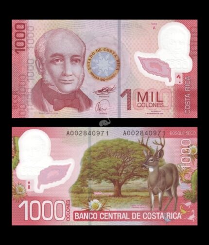 Costa Rica 1000 Colones 2009 P-274 UNC Polymer Bank Note