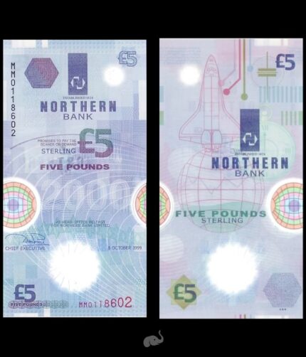 Northern Ireland 5 Pound sterling 1999 P-203a Commemorative Polymer UNC